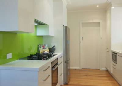 Another White Kitchen-Polished Floors-Galley Kitchen-Fizzy Lime-Starphire Glass-Toughened Glass