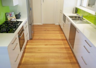 Galley Kitchen-Polished Floors-Tasmanian Oak Floor